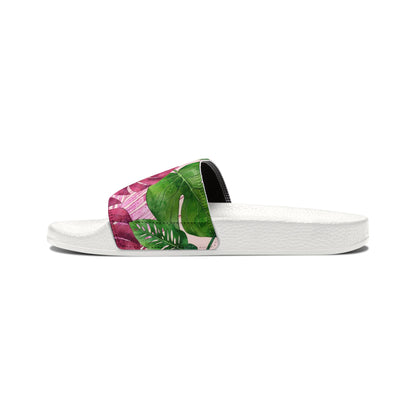 "Jungle Whispers: Coral Serenade" Women's Beach Sandals