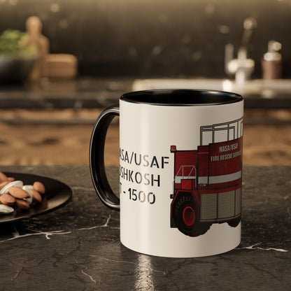 NASA / USAF Oshkosh T-1500 Crash Fire Rescue Coffee Mug by Island Vibes For Life