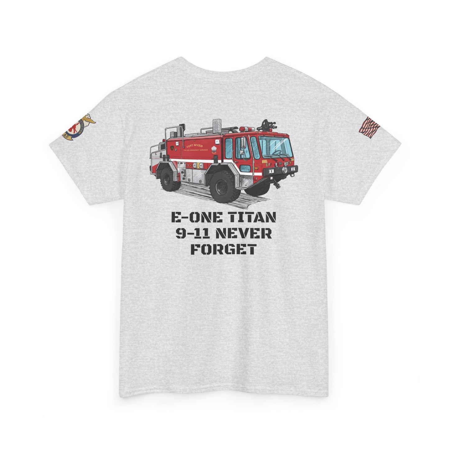 E-One Titan Foam 161 9-11 Pentagon Truck Fundraiser Tee by Island Vibes For Life