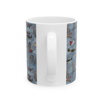 Tuskegee Blue Ceramic Mug, (11oz, 15oz)