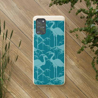 "Egrets in Teal" Eco Biodegradable Cases - iPhone and Galaxy