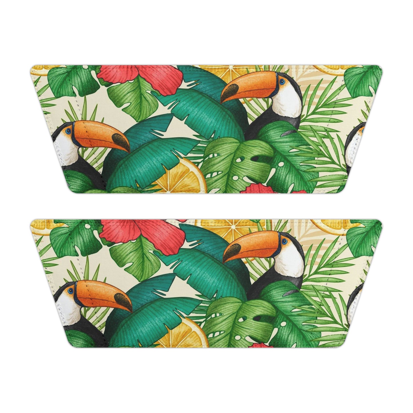 "Toucans Hiding in Hibiscus" Men's Beach Sandals