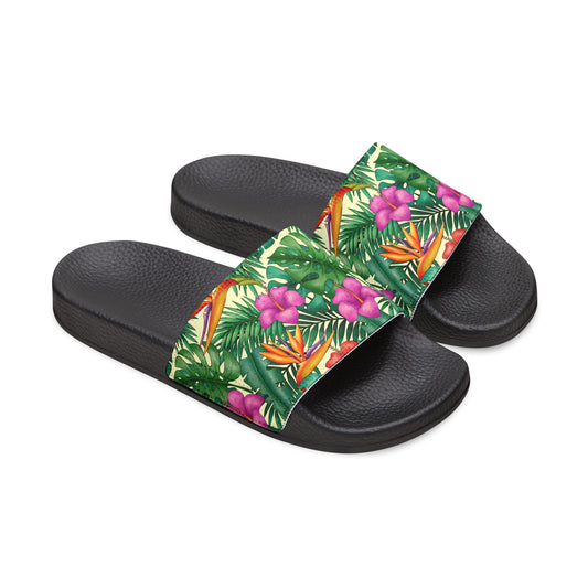 "Bird of Paradise Delight" Men's Beach Sandals