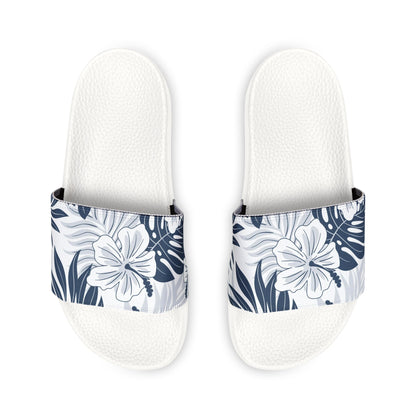 "Noir Tides: Aloha In Darkness" Men's Slide Sandals