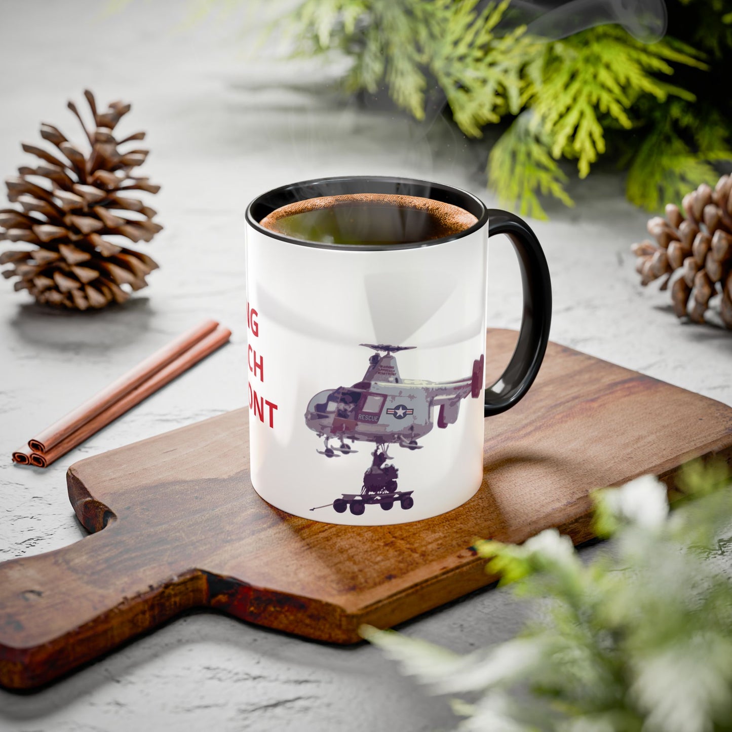 HH-43 Rescue Coffee Mug -  USAF ARFF Huskie Helicopter Mug exclusive by Island Vibes For Life V2