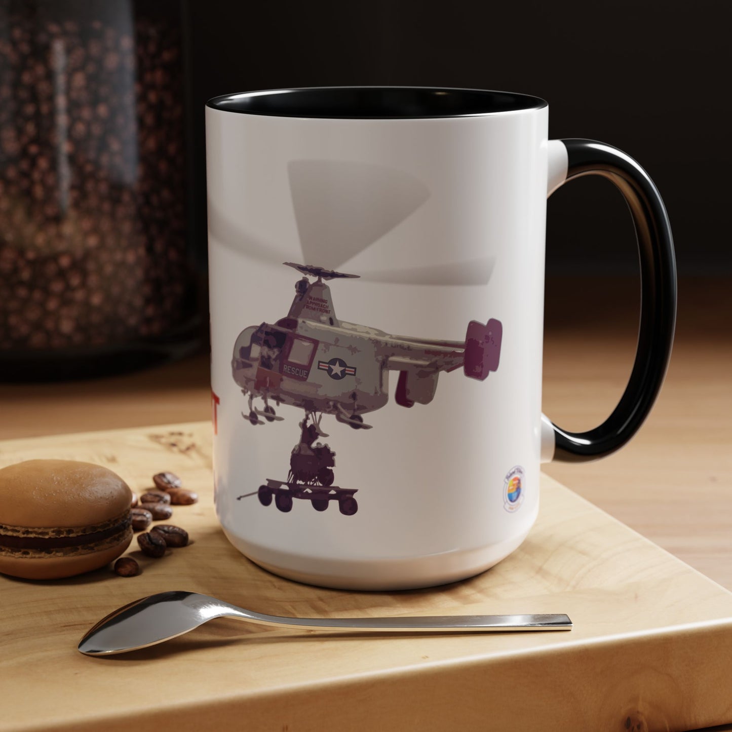 HH-43 Rescue Coffee Mug -  USAF ARFF Huskie Helicopter Mug exclusive by Island Vibes For Life V2