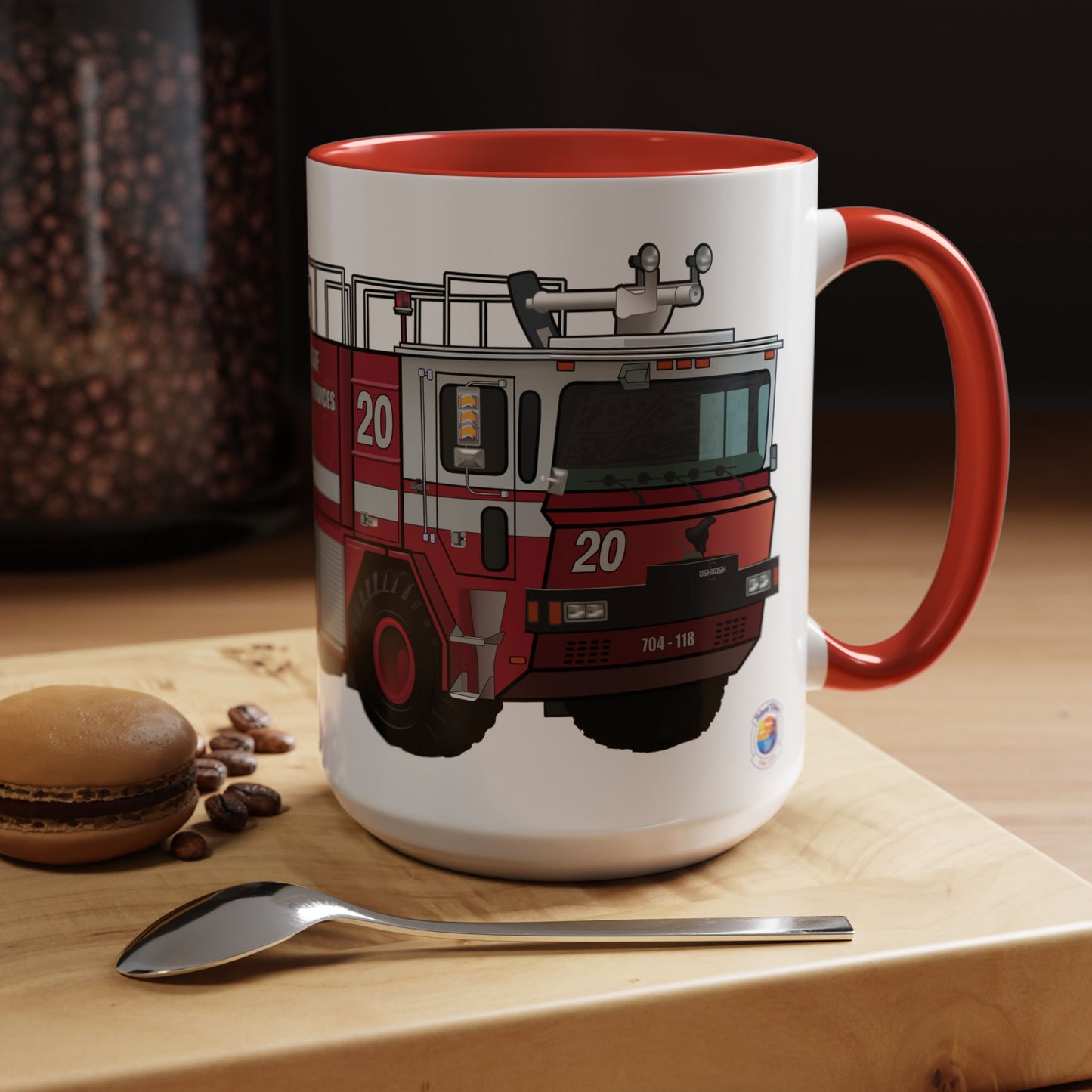 NASA / USAF Oshkosh T-1500 Crash Fire Rescue Coffee Mug by Island Vibes For Life