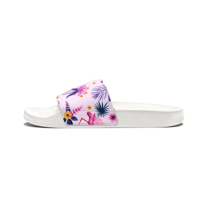 "Pink Flamingo Carnival: Exotic Bliss" Men's Beach Sandals