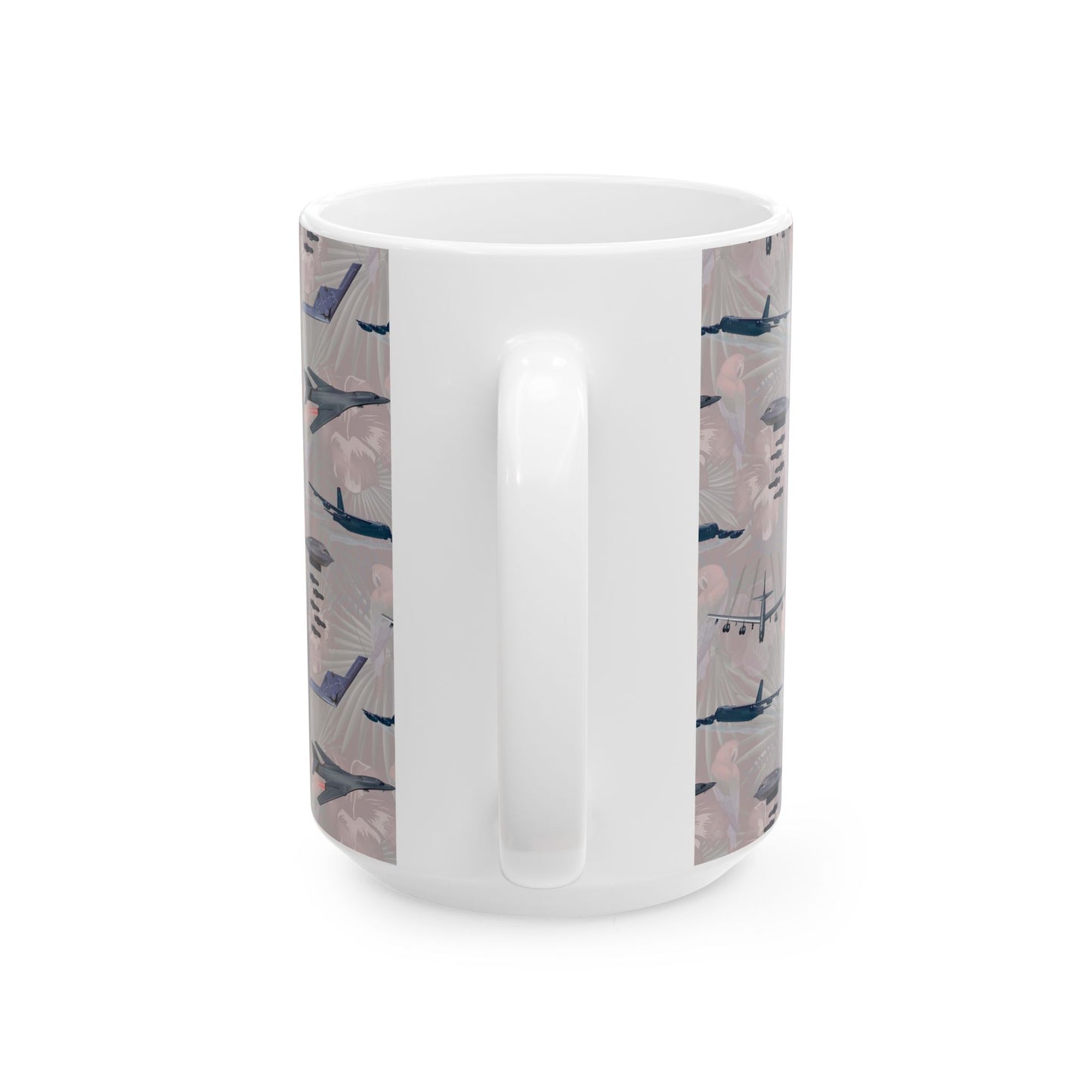 Bomber White Ceramic Mug, (11oz, 15oz)