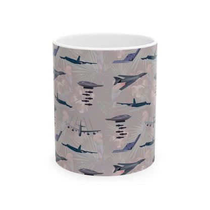 Bomber White Ceramic Mug, (11oz, 15oz)