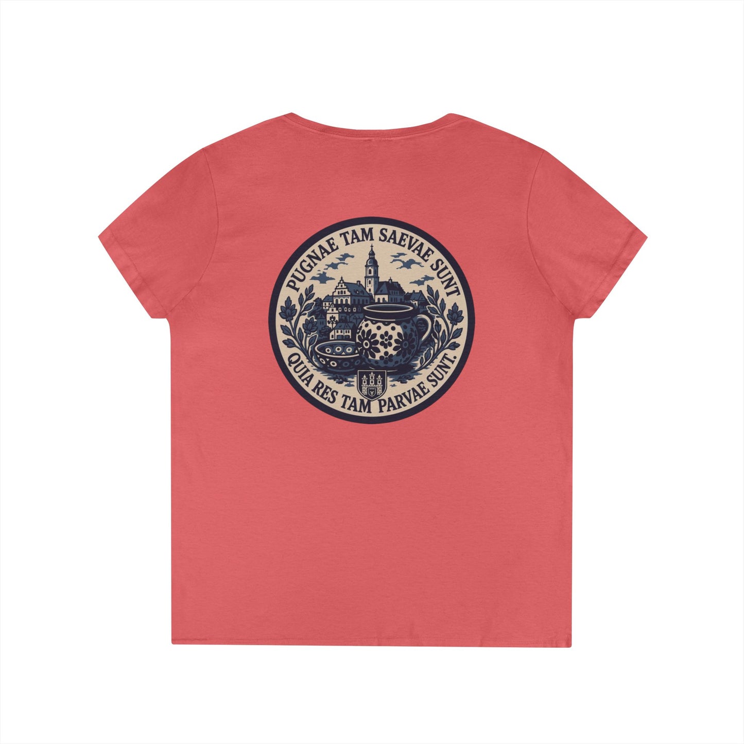 FOS Bolesławiec “Pugnae Tam Saevae Sunt” Ladies' V-Neck T-Shirt
