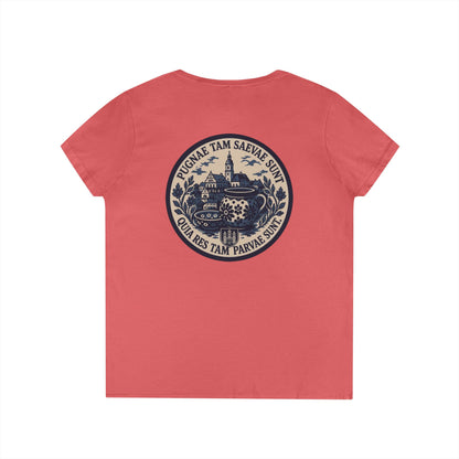 FOS Bolesławiec “Pugnae Tam Saevae Sunt” Ladies' V-Neck T-Shirt