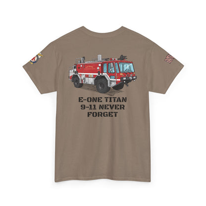 E-One Titan Foam 161 9-11 Pentagon Truck Fundraiser Tee by Island Vibes For Life