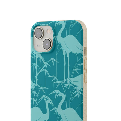 "Egrets in Teal" Eco Biodegradable Cases - iPhone and Galaxy