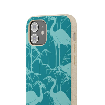 "Egrets in Teal" Eco Biodegradable Cases - iPhone and Galaxy