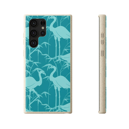 "Egrets in Teal" Eco Biodegradable Cases - iPhone and Galaxy