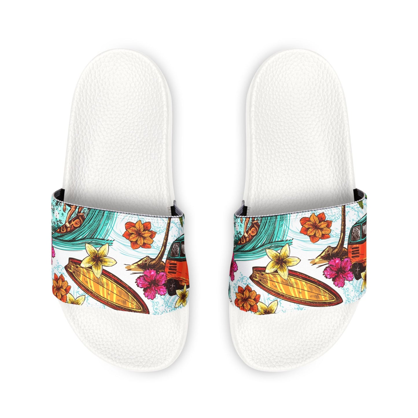 "Microbus and Surfboards" Women's Beach Sandals