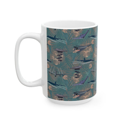 Bomber Green Ceramic Mug, (11oz, 15oz)