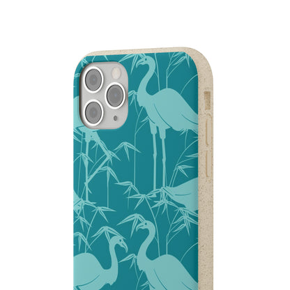 "Egrets in Teal" Eco Biodegradable Cases - iPhone and Galaxy