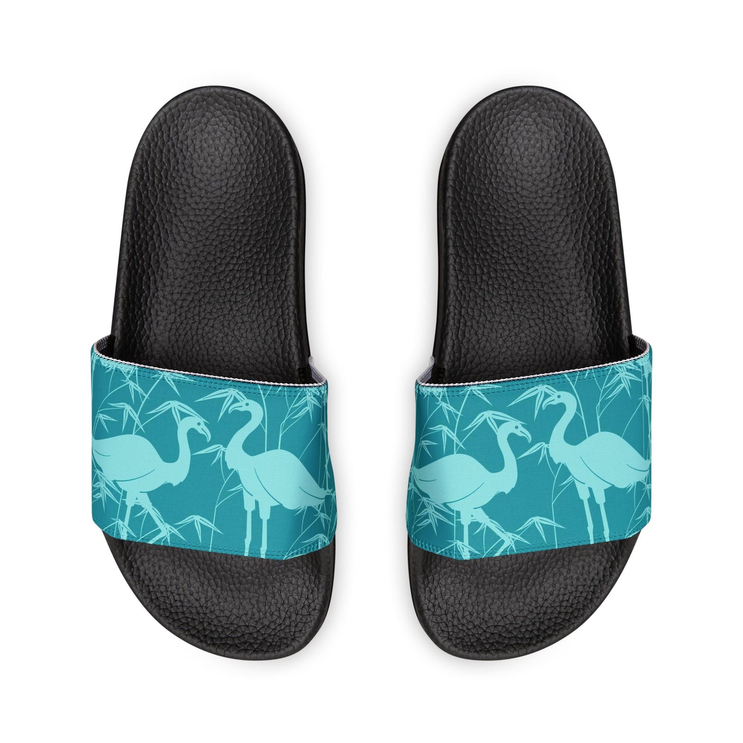 "Egrets in Teal" Men's Beach Sandals