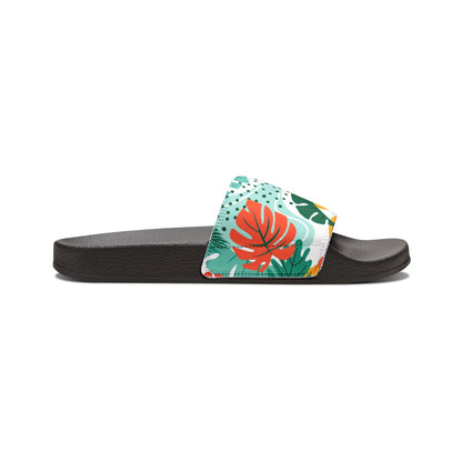 "Island Leaves Kaleidoscope" Women's Beach Sandals