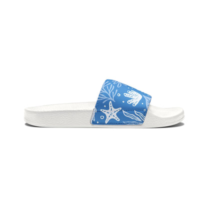 "Marine Marvels: Blue Serenade" Women's Beach Sandals