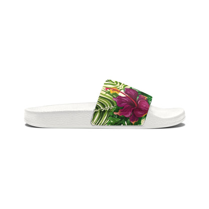 "Sunny Hibiscus Blooms" Men's Beach Sandals