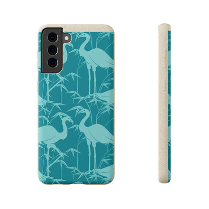 "Egrets in Teal" Eco Biodegradable Cases - iPhone and Galaxy