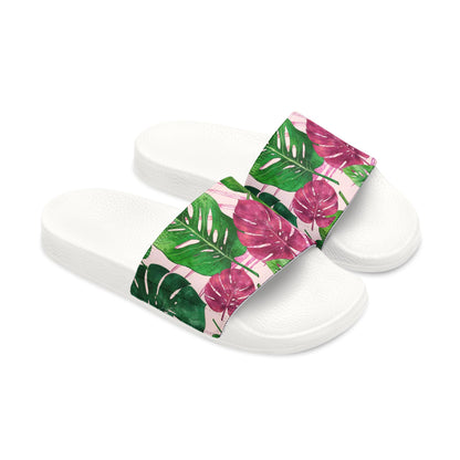 "Jungle Whispers: Coral Serenade" Women's Beach Sandals