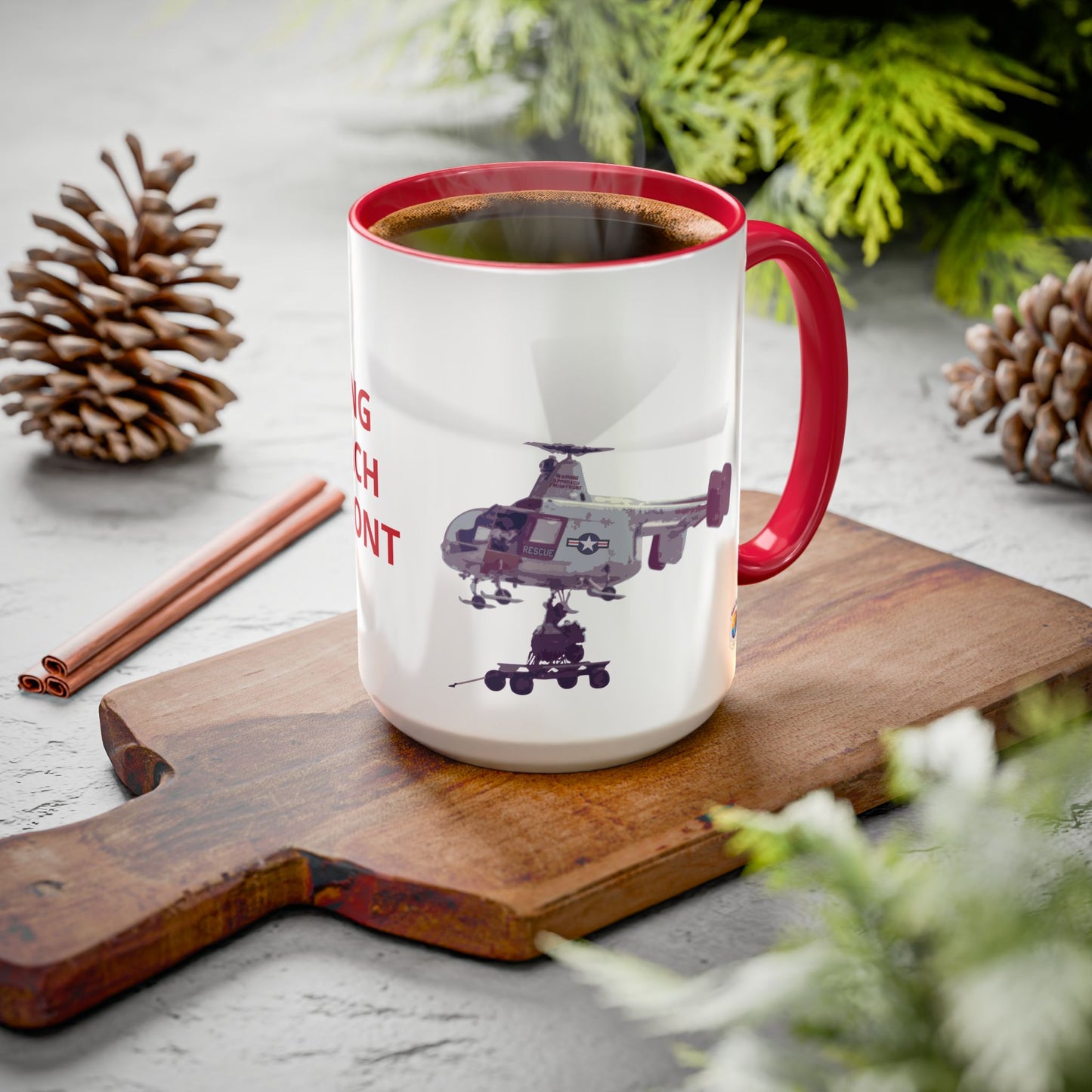 HH-43 Rescue Coffee Mug -  USAF ARFF Huskie Helicopter Mug exclusive by Island Vibes For Life V2