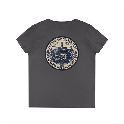 FOS Bolesławiec “Pugnae Tam Saevae Sunt” Ladies' V-Neck T-Shirt