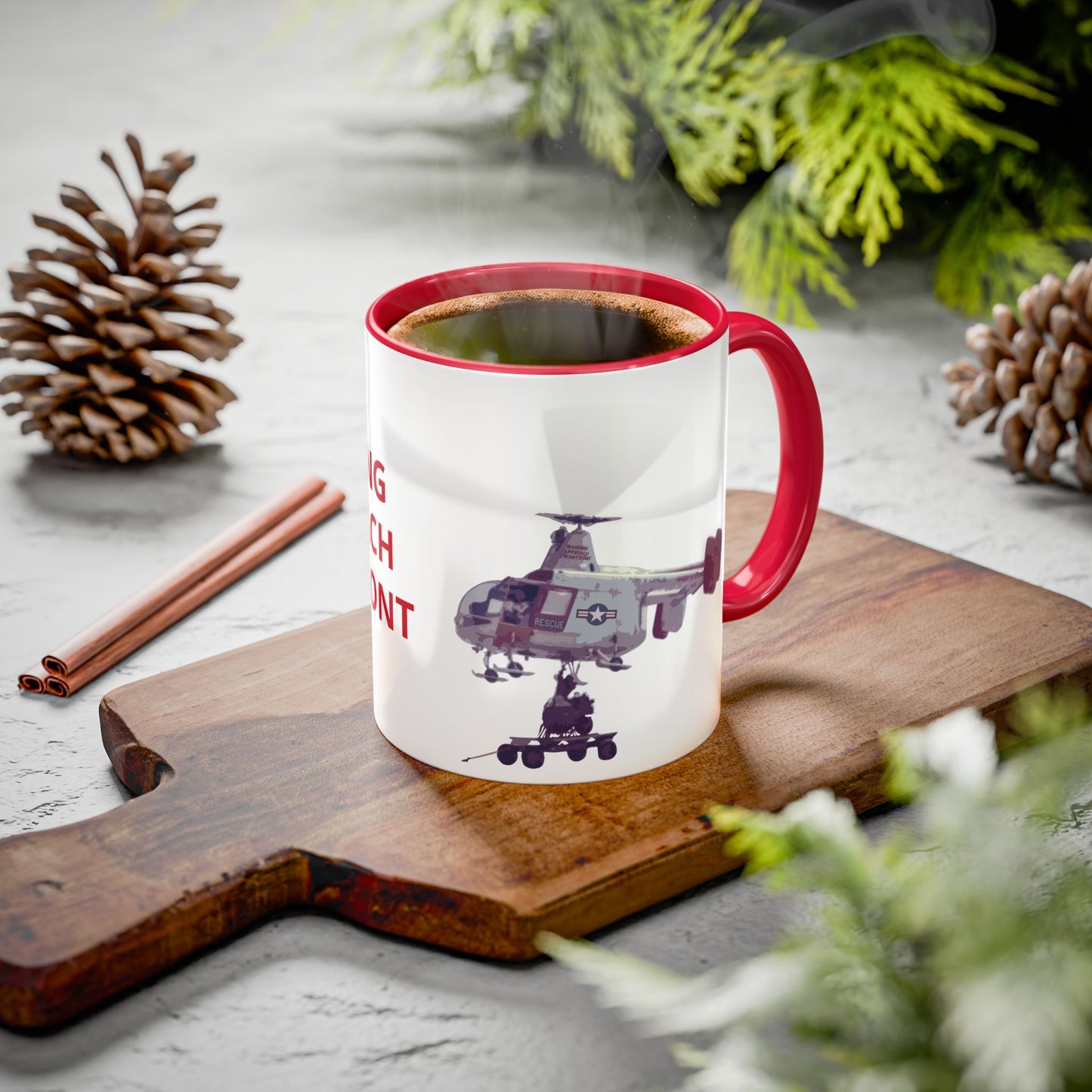 HH-43 Rescue Coffee Mug -  USAF ARFF Huskie Helicopter Mug exclusive by Island Vibes For Life V2