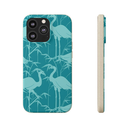 "Egrets in Teal" Eco Biodegradable Cases - iPhone and Galaxy