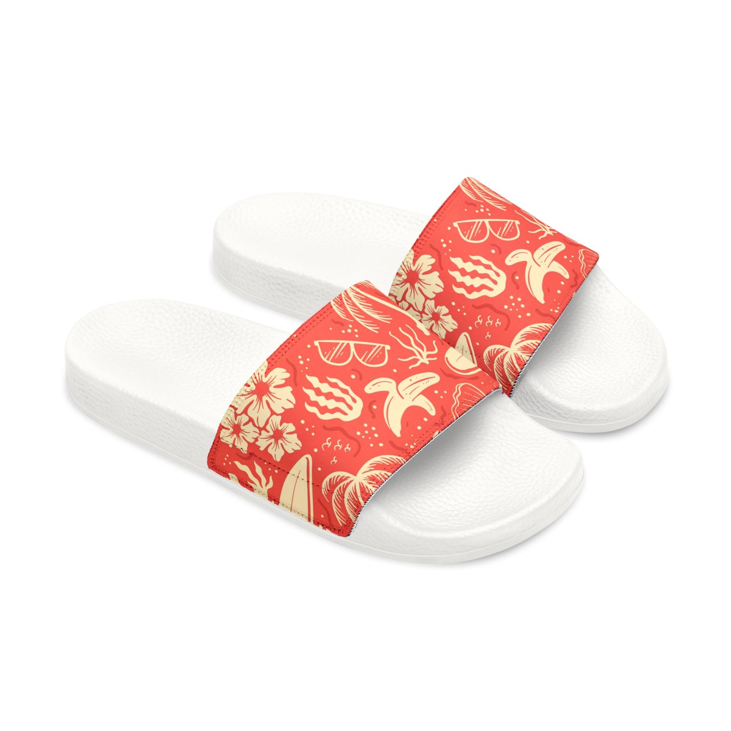 "Tropical Radiance in Red" Women's Beach Sandals