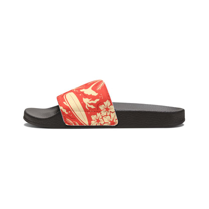 "Tropical Radiance in Red" Women's Beach Sandals