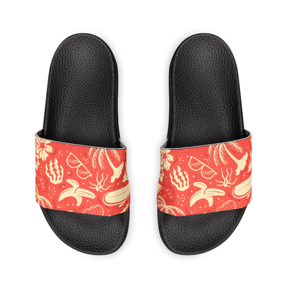 "Tropical Radiance in Red" Women's Beach Sandals