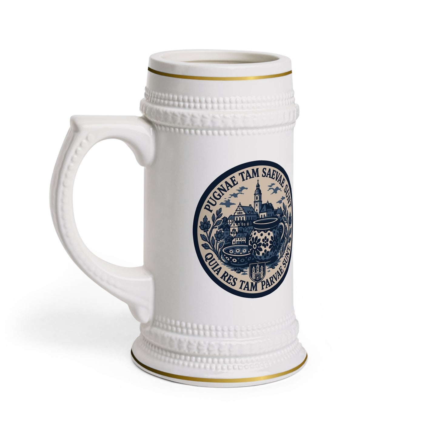 FOS Bolesławiec “Pugnae Tam Saevae Sunt” Beer Stein Mug