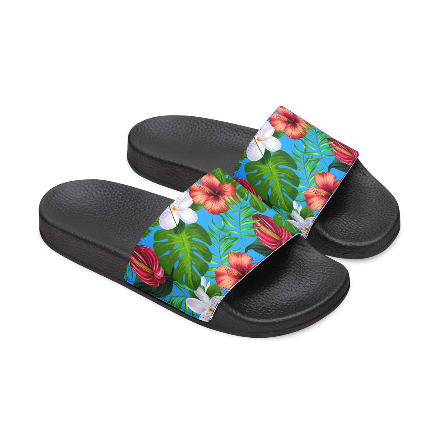 "Jungle Odyssey Hues: Rainforest Expedition" Women's Beach Sandals