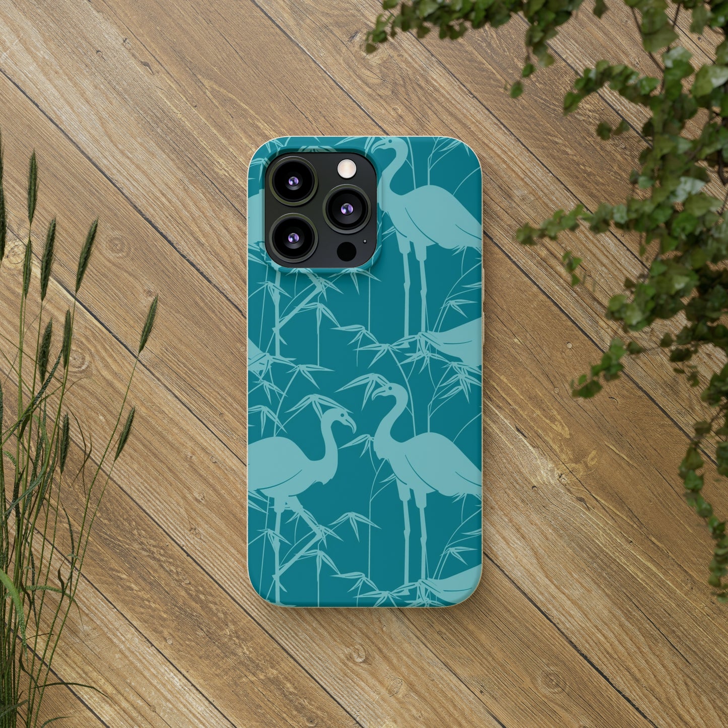 "Egrets in Teal" Eco Biodegradable Cases - iPhone and Galaxy