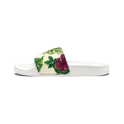 "Sunny Hibiscus Blooms" Men's Beach Sandals