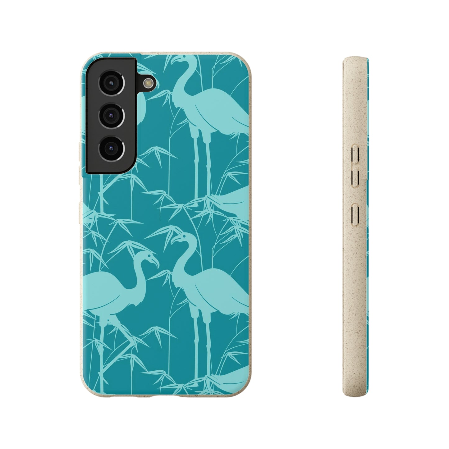 "Egrets in Teal" Eco Biodegradable Cases - iPhone and Galaxy