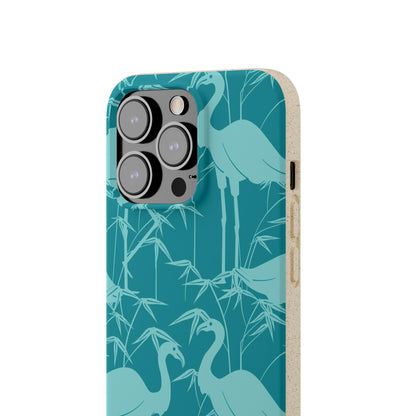 "Egrets in Teal" Eco Biodegradable Cases - iPhone and Galaxy