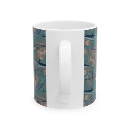 Bomber Green Ceramic Mug, (11oz, 15oz)