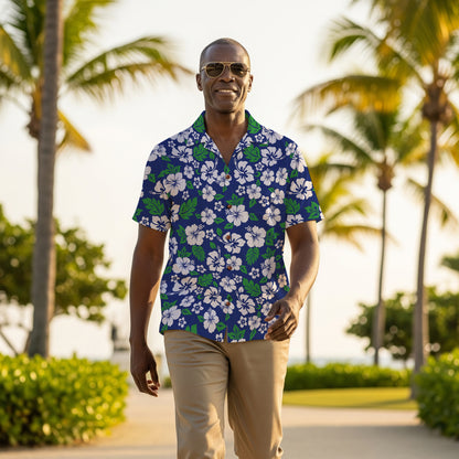 "Aloha Spirit Blooms" Hawaiian Shirt - 100% Cotton