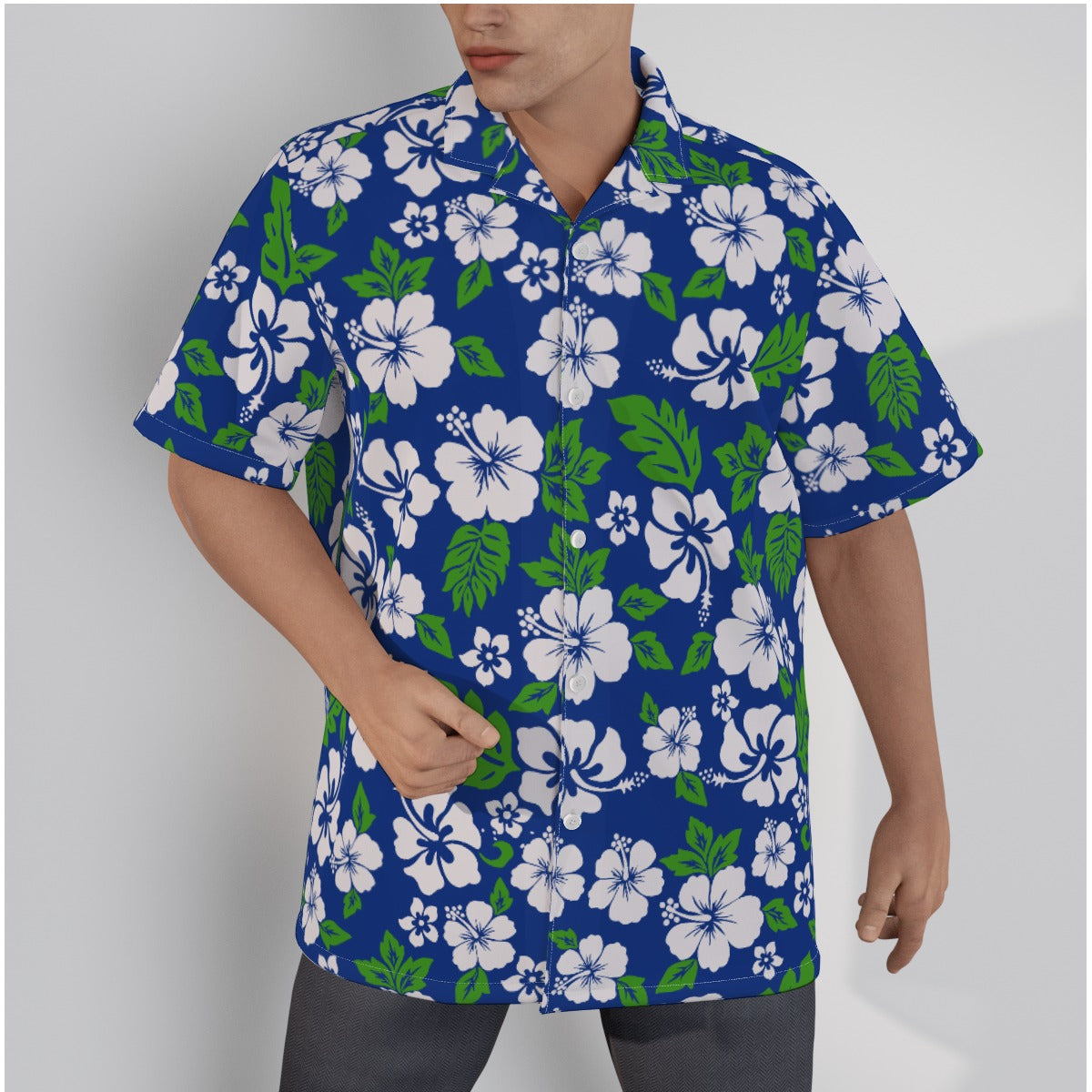 "Aloha Spirit Blooms" Hawaiian Shirt - Cotton