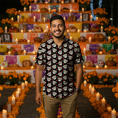 “Amor de Pug"  Día de Muertos Cotton Celebration Shirt