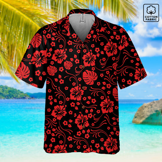 "Black Sands" Hawaiian Shirt - 100% Cotton