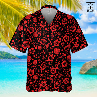 "Black Sands" Hawaiian Shirt - Cotton