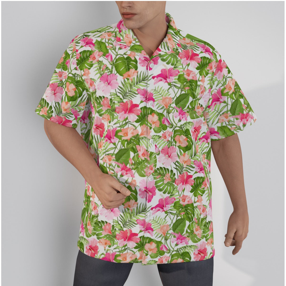 "Blooming Hibiscus" Hawaiian Shirt - Cotton