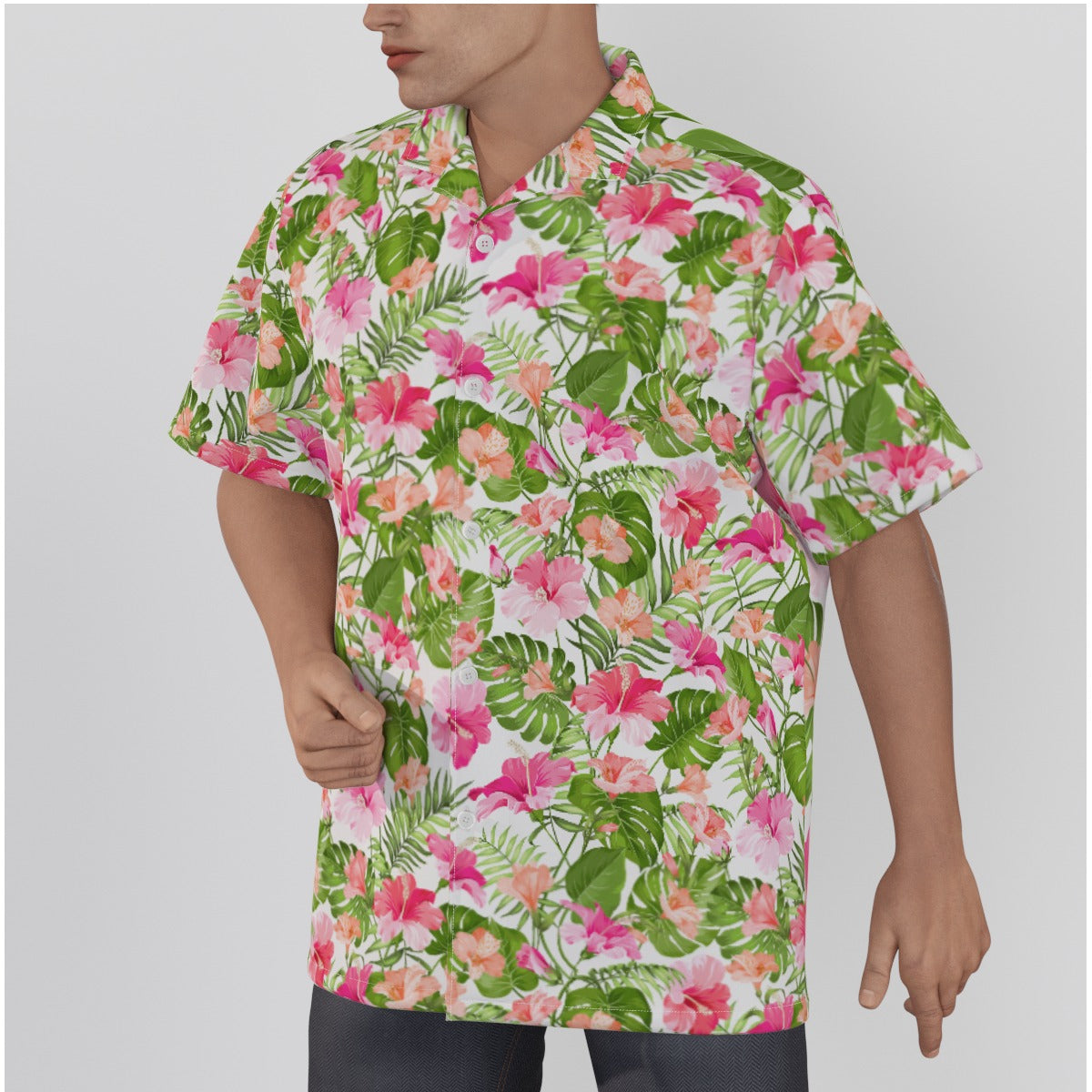 "Blooming Hibiscus" Hawaiian Shirt - Cotton